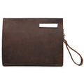 Brown leather briefcase for stylish and professional use