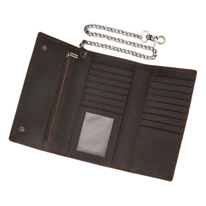 Leather Clip Wallet for Men Multi-Card Wallet with Iron