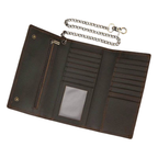 Leather Clip Wallet for Men Multi-Card Wallet with Iron