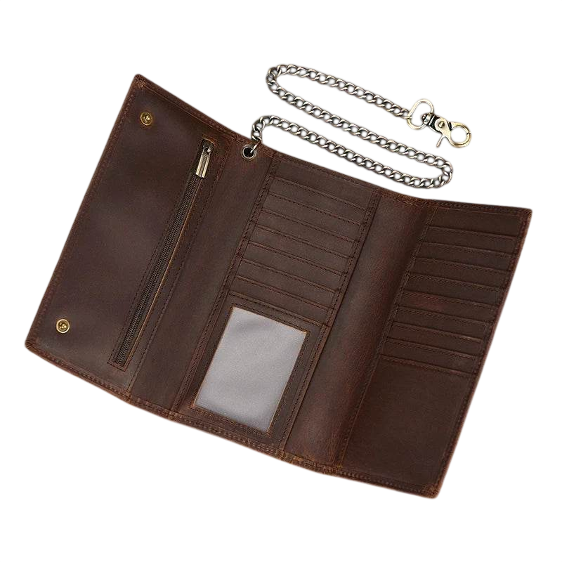 Leather Clip Wallet for Men Multi-Card Wallet with Iron