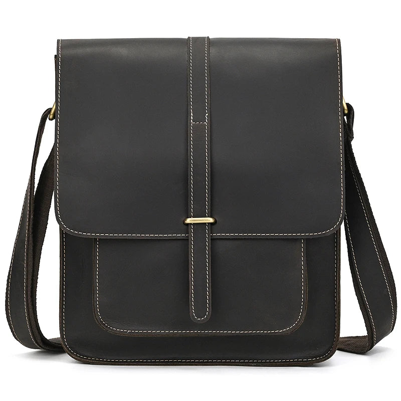 Leather crossbody mini bag in black, perfect for everyday use