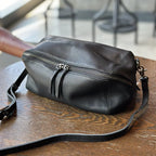 Black leather crossbody mini bag for stylish daily use