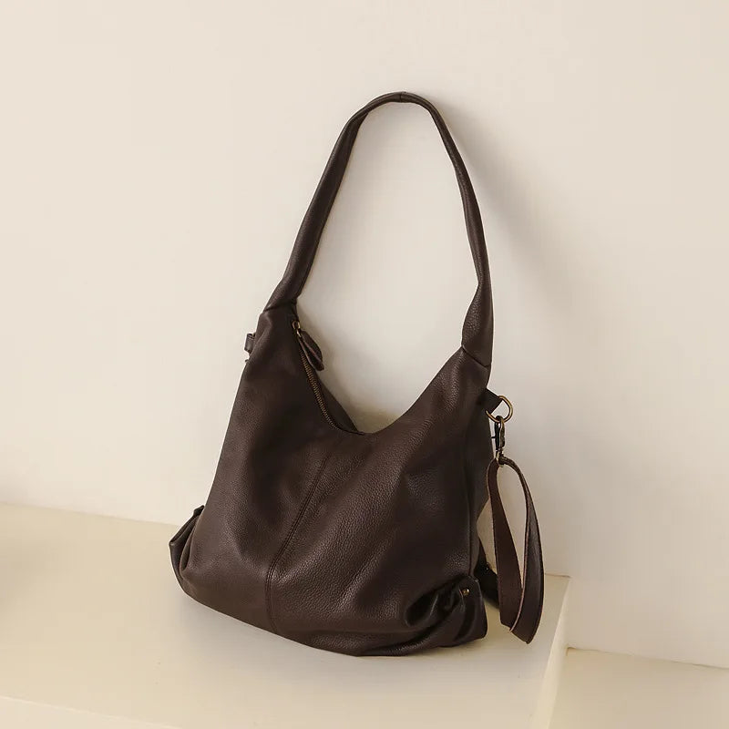Brown leather crossbody mini bag, perfect for everyday use