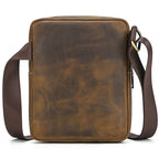 Brown leather crossbody mini bag, stylish everyday accessory