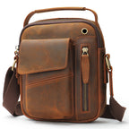 Brown leather crossbody mini bag for everyday use and travel