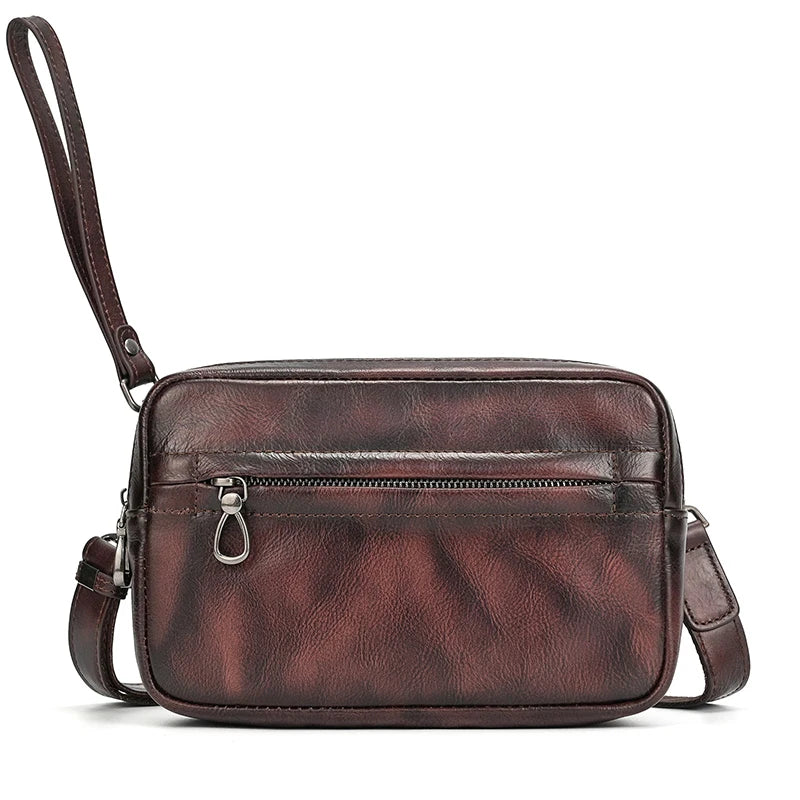VacationGrabs leather crossbody mini bag in brown, stylish and versatile for everyday use