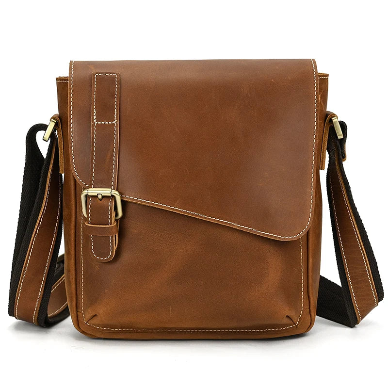 Brown leather crossbody mini bag ideal for everyday use
