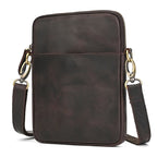 Brown leather crossbody mini bag for everyday use