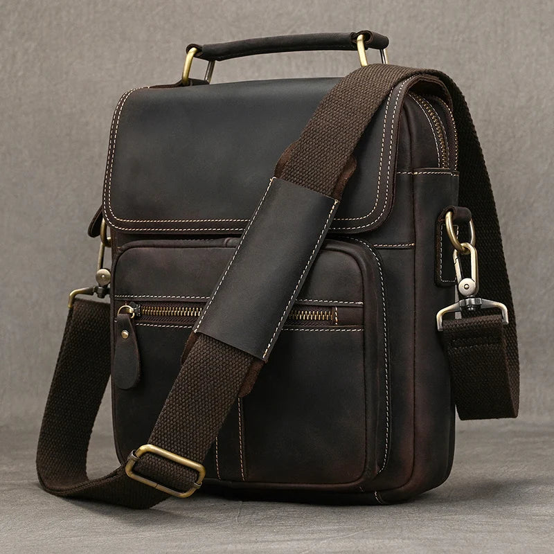 Brown leather crossbody mini bag for stylish everyday use