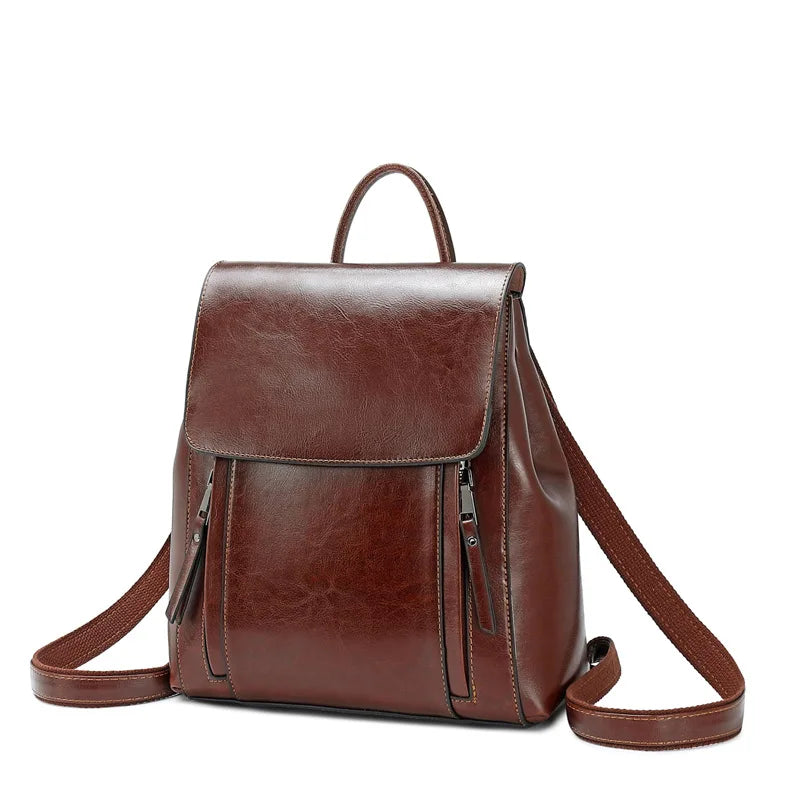 Brown leather crossbody mini bag for stylish outings