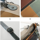 Colorful leather crossbody mini bag with adjustable strap for everyday use
