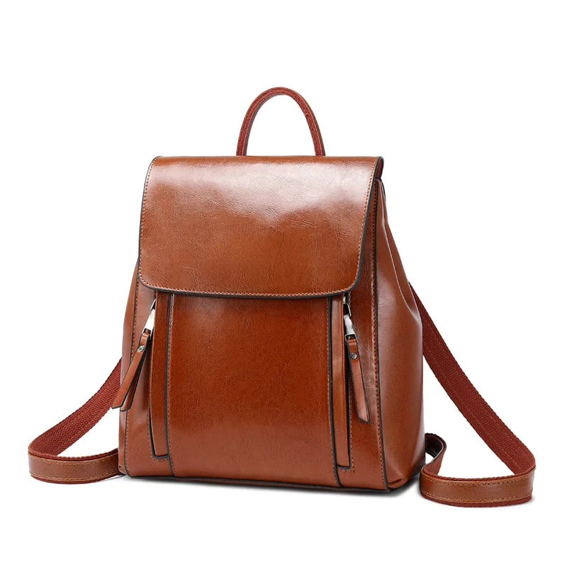 Brown leather crossbody mini bag, perfect for daily outings