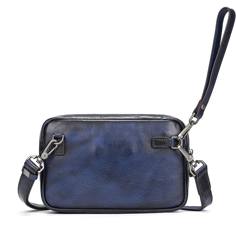 Navy leather crossbody mini bag for stylish daily use