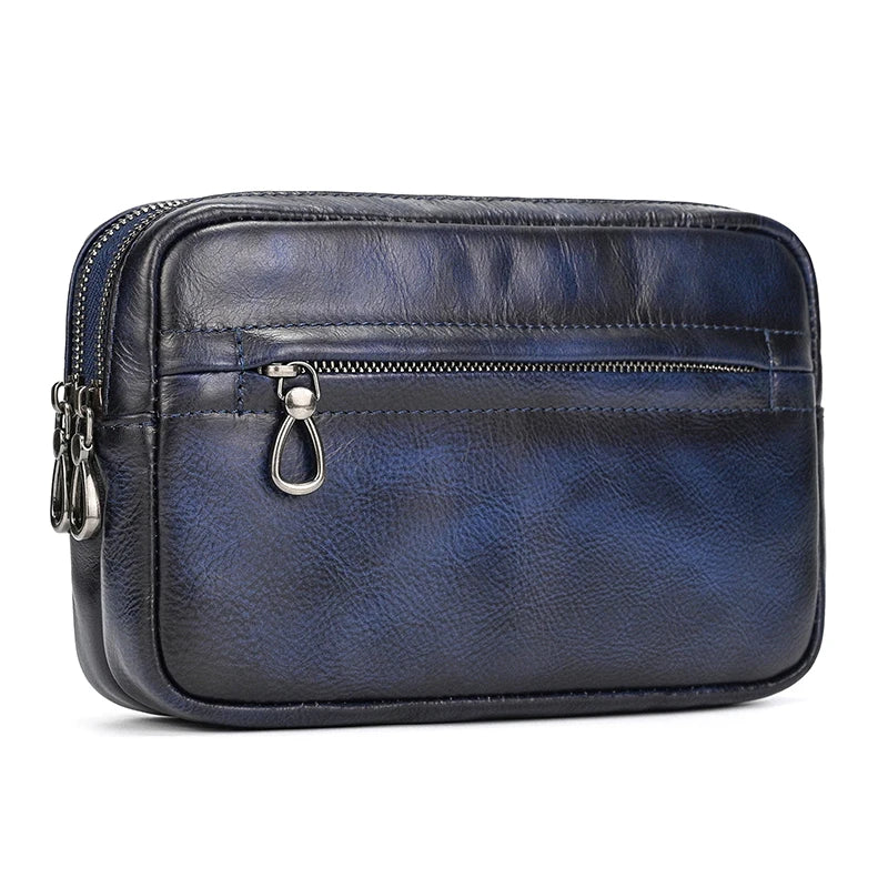 Navy leather crossbody mini bag for stylish everyday use