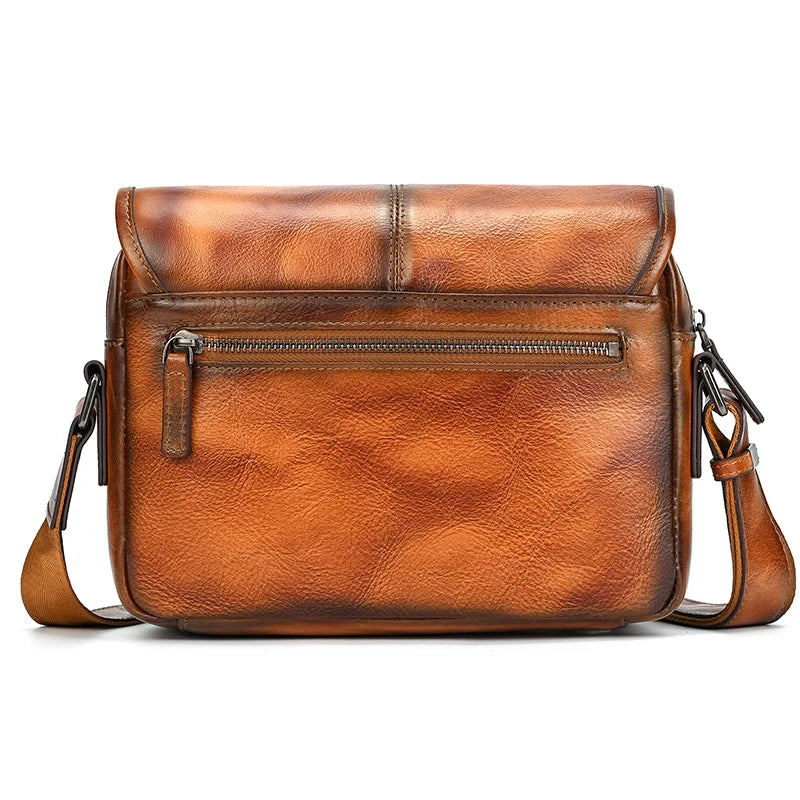 Brown leather crossbody mini bag, perfect for daily use