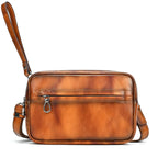 Brown leather crossbody mini bag, perfect for travel and daily use