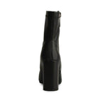 Rag Company stylish black leather high heel boots with a zipper detail for a chic look