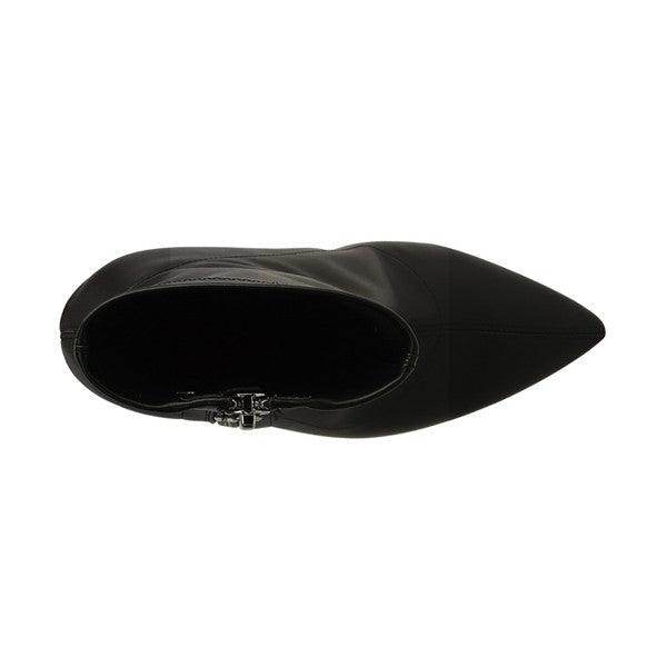 Rag Company Leather High Heel Boots with a Stylish Pointed Toe and Zipper Closure