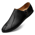Black leather loafers for men with sleek design and comfortable fit for casual and formal occasions