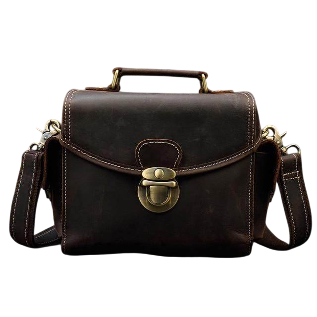 VacationGrabs Leather Messenger Bag for Photography