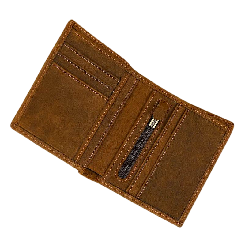 Leather Short Wallet Card Holder Bifold for Men, Women