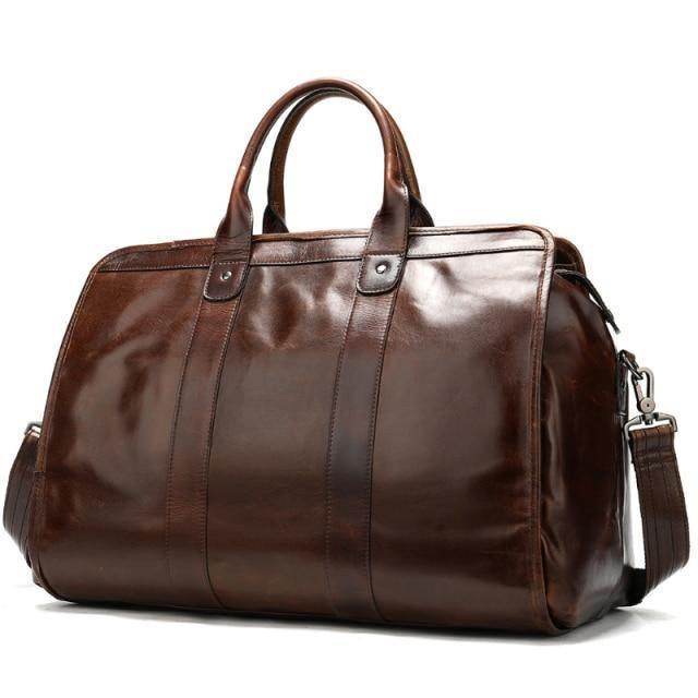 Elegant leather shoulder bag for travel with spacious interior and durable design from VacationGrabs