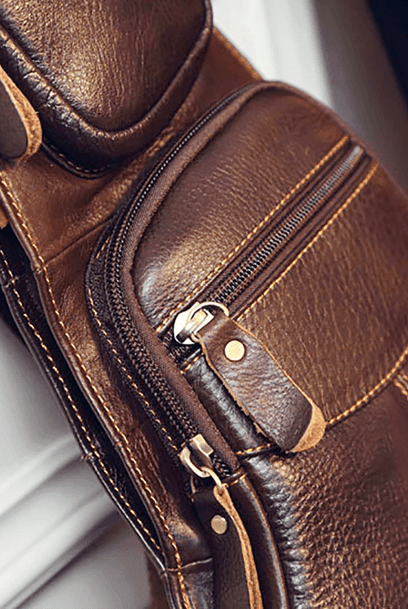Luggage & Bags - Shoulder/Messenger Bags Leather Sling Bag Casual Crossbody Messenger Shoulder Strap Mens