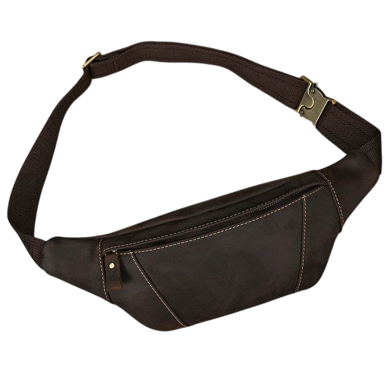 Leather Sling Bag for Outdoor Travel Men’s Chest Pack