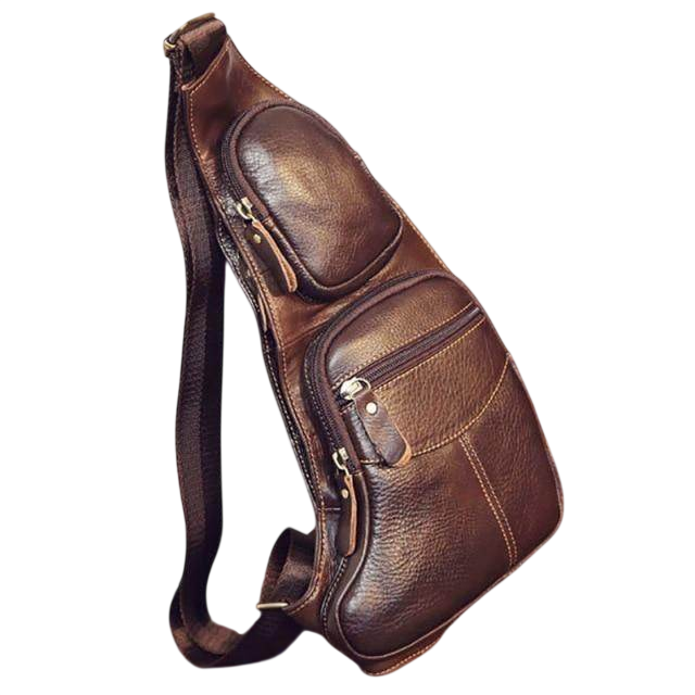 VacationGrabs Leather Sling Bag for Travel - Modern