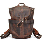 Stylish leather travel backpack with adjustable straps and sturdy construction for all your adventures