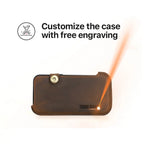 Leather waist pouch for men, customizable with free engraving
