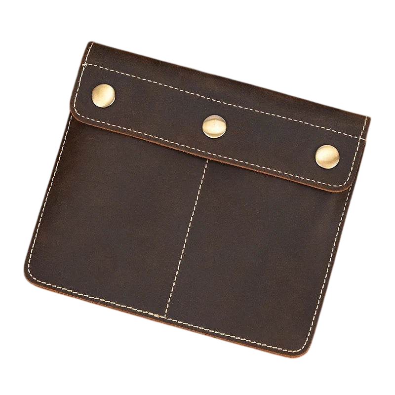Leather Watch Case with Three Round Buckles Travel Storage