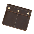 Leather Watch Case with Three Round Buckles Travel Storage