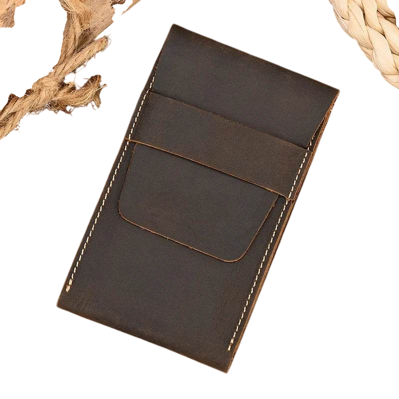 Leather Watch Case with Three Round Buckles Travel Storage