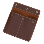 Leather Watch Case with Three Round Buckles Travel Storage