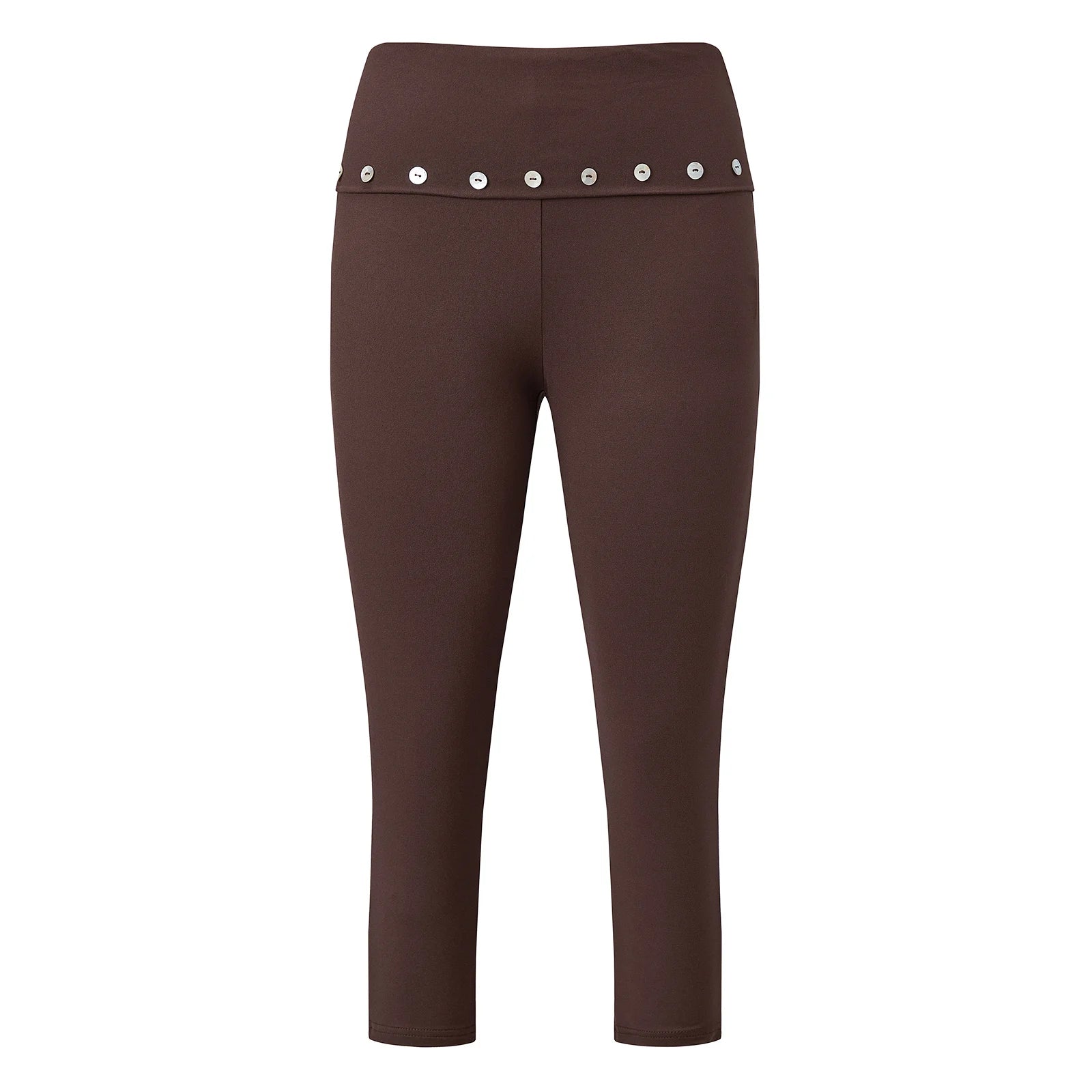 Brown leggings capri leggings for workouts and casual wear