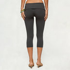 Women's black leggings capri leggings for casual and active wear