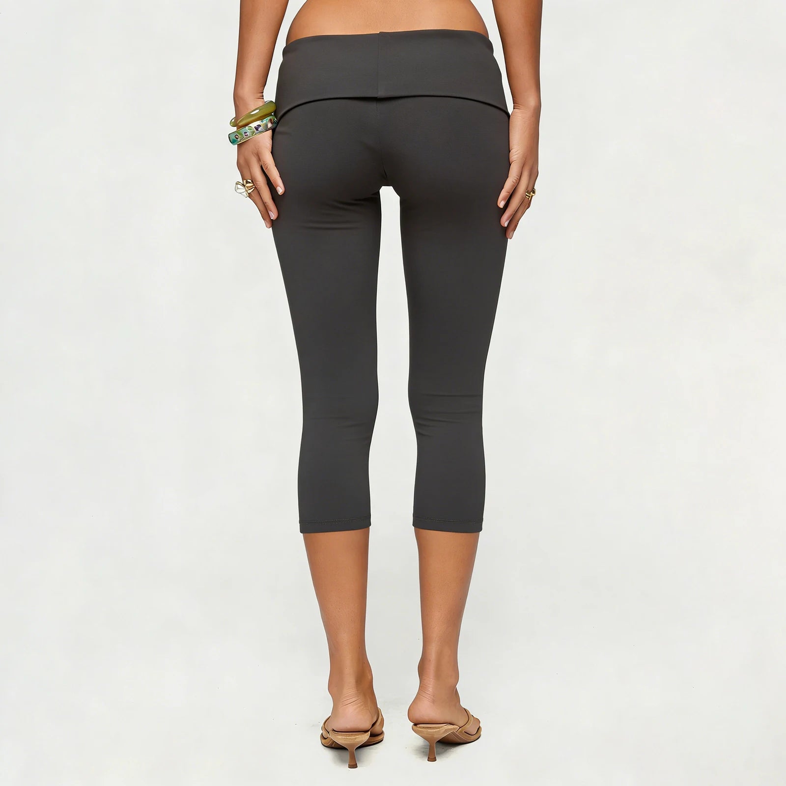 Women's black leggings capri leggings for casual and active wear