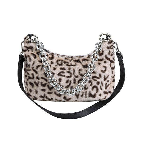 Leopard Print Plush Bag - VacationGrabs