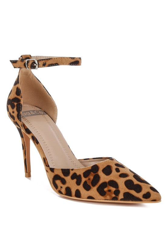 leopard print stiletto heel sandals for stylish women