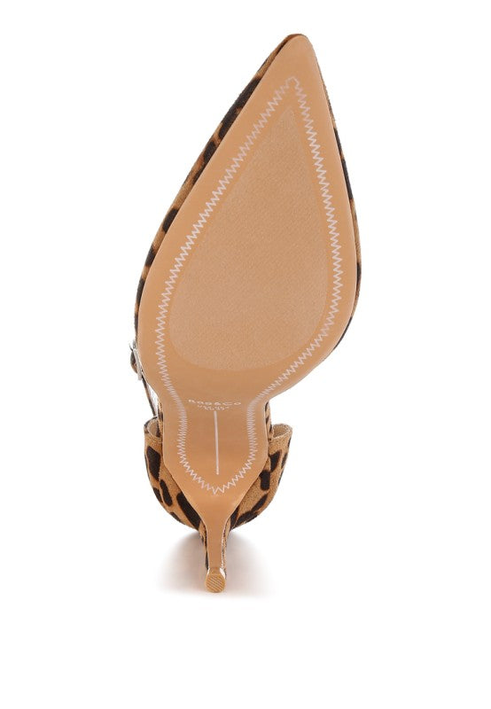Women's leopard print stiletto heel sandals for stylish occasions