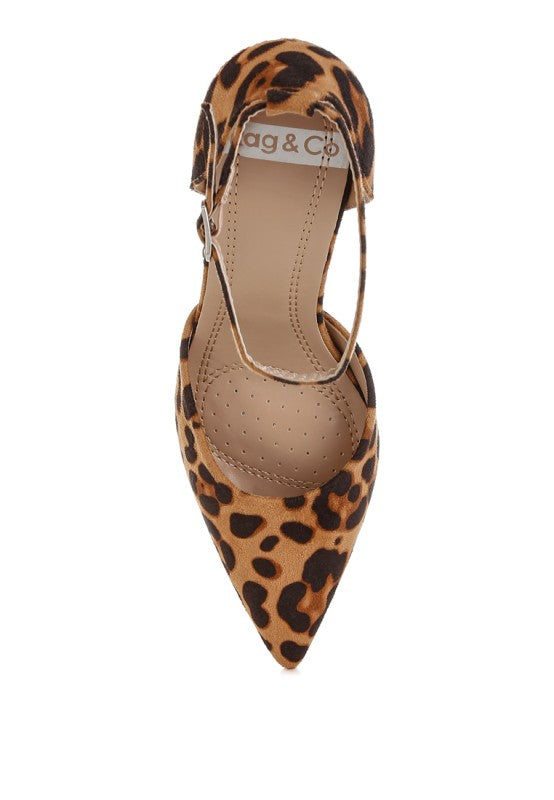 Women's leopard print stiletto heel sandals for stylish occasions