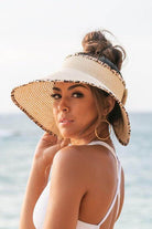 Stylish leopard print sun visor hat perfect for beach days and sun protection