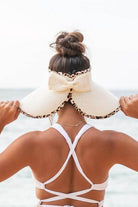 Stylish leopard print sun visor from Aili's Corner, perfect for beach outings and sun protection