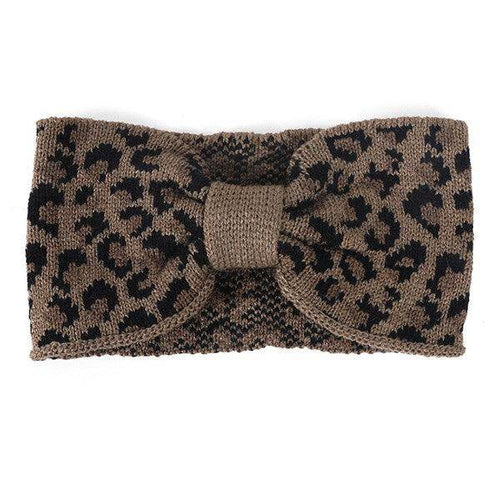 Leopard Print Winter Headband - VacationGrabs