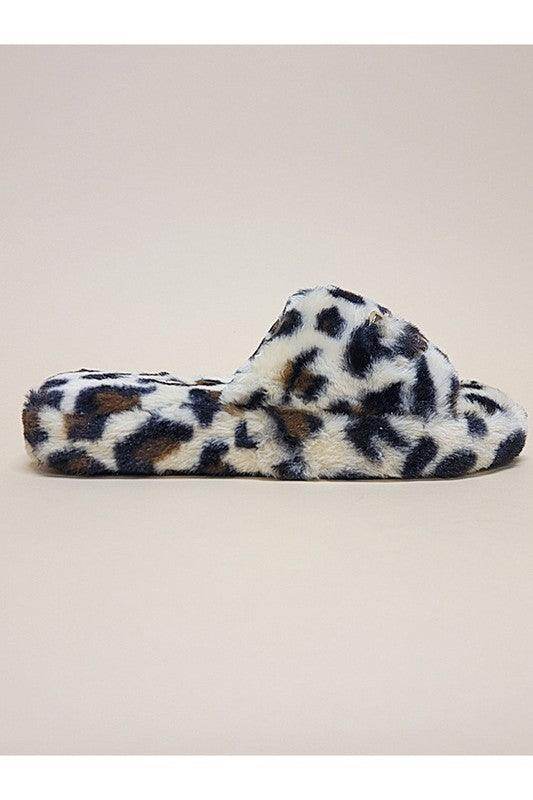 Leopard print womens slippers from Let's See Style for cozy indoor wear