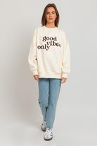 Women's Sweatshirts & Hoodies Letter Embroidery Oversized Sweatshirt