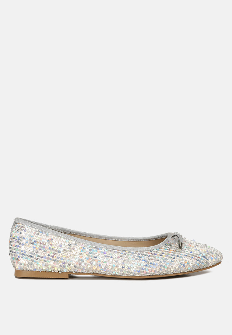 Lettie Sequin Embellished Ballet Flats