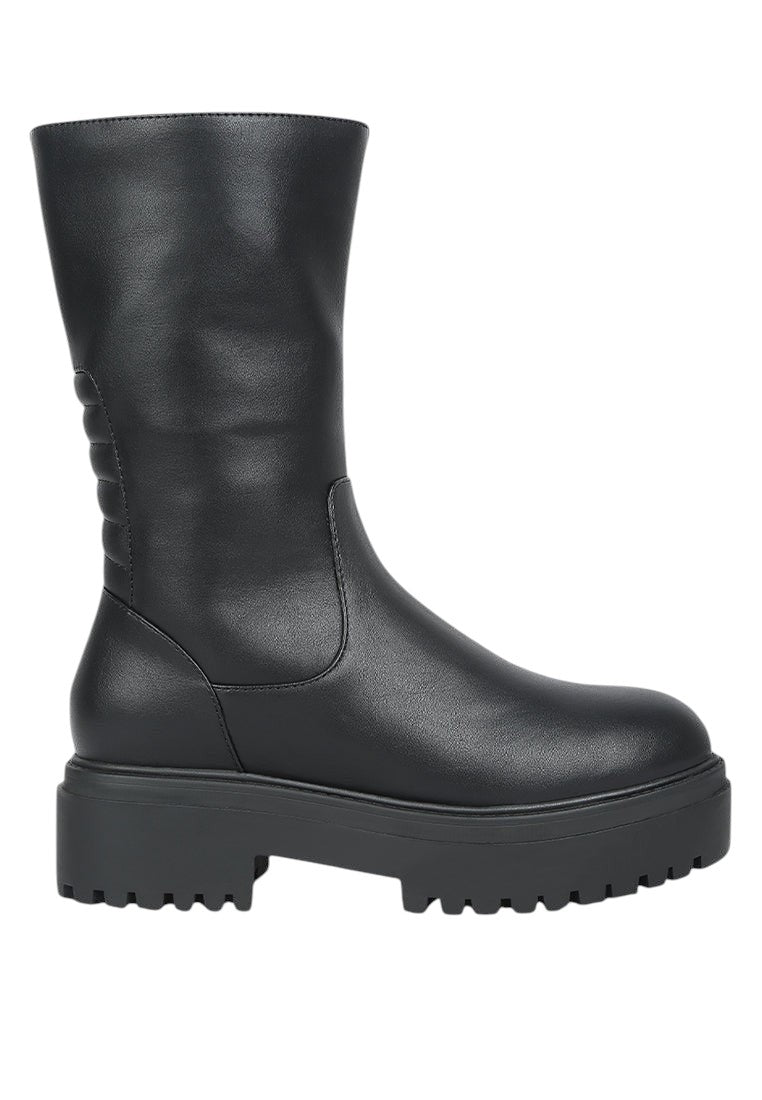 Lewisa Panelled Lug Sole Boots
