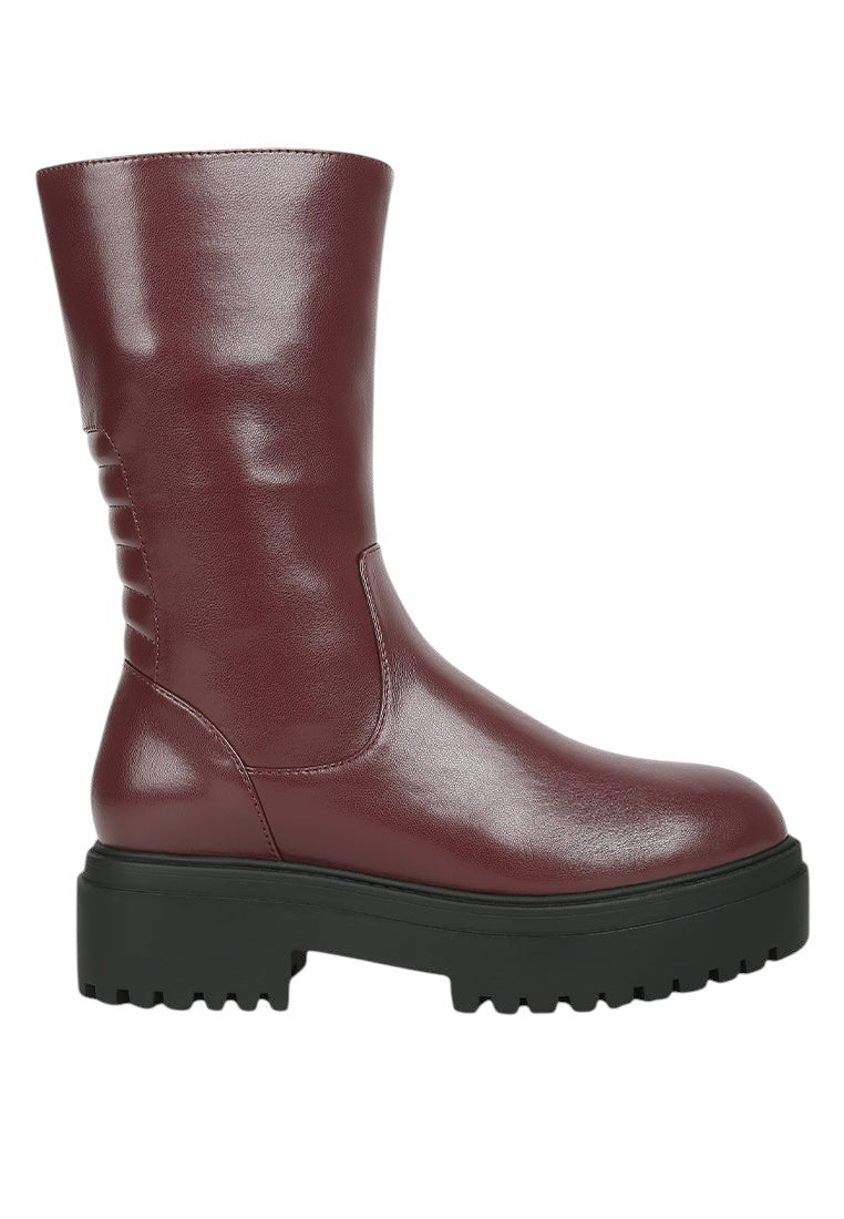 Lewisa Panelled Lug Sole Boots
